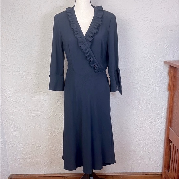 Petrovich & Robinson Dresses & Skirts - Petrovich & Robinson Paris Vintage Wrap Ruffle Dress